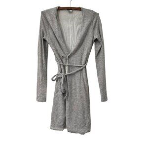 KristenseN Du Nord Gray Cashmere Lined Wrap Long Sleeve Cardigan Sweater Size 2